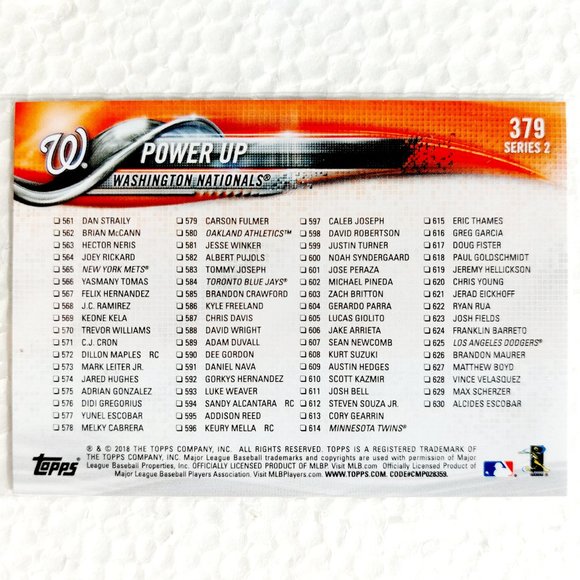 Washington Nationals 6 Card Lot - BSBL [30_2] - Picture 3 of 13